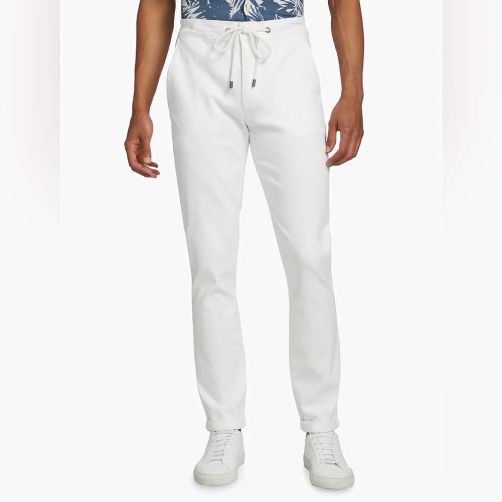 PAIGE Men's Fraser Cuffed Drawstring trouser in Atlantic Frost EUC size 36